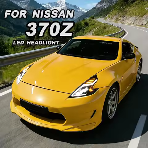 Plug & Play Modified Headlights with Sequential Turn Signal w/DRL, For Nissan 370Z Z34 2008-2021 LED