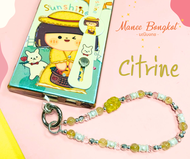 สายคล้องโทรศัพท์ Rose Quartz AmethystCitrine