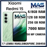 XIAOMI REDMI 15 5G DUAL SIM 256GB GREEN (8GB RAM)//256 GB //GREY///BLACK LOCAL SET