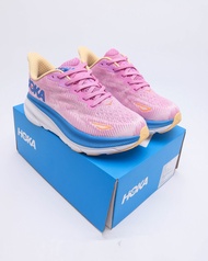 HOKA ONE ONE Clifton 9 low cut running shoes in Pink, purple and blue  1127896