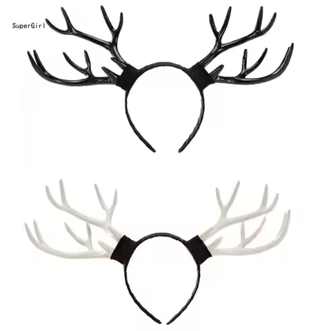 Cartoon Cosplay Costume Antler Hair Hoop Gothic Horn Headwear for Live Show J78E