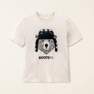 【ROOTS】男裝-動物派對系列毛帽動物純棉修身短袖T恤