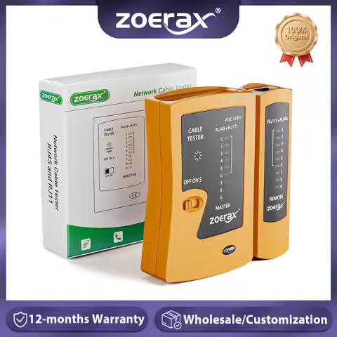ZoeRax Network Ethernet Cable Tester for LAN RJ45 Cat5 Cat5e Cat6 Cat6a Cat7 UTP/Shielded Cable and