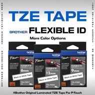 Brother Genuine Flexible ID Laminated TZe Tape For PT-P300BT PT-D610BT PT-700 PT-750W PT-P900W