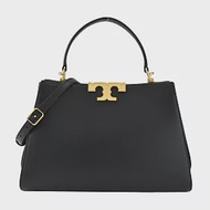 TORY BURCH ELEANOR 金字LOGO手提兩用公事包- 黑