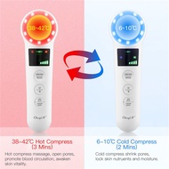 ⊕♘☸CkeyiN Hot Cold Face Beauty Massager EMS Vibrate Skin Care Device with 4 Modes for Clean Shrink P
