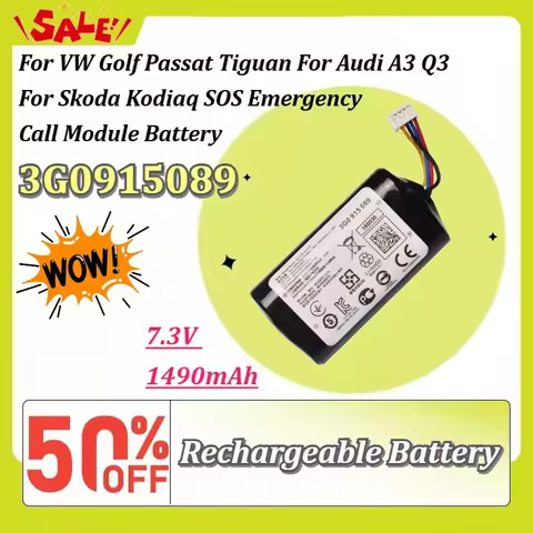 3G0915089 7.3V 1490mAh Li-ion Backup Battery for VW Golf Passat Tiguan for Audi A3 Q3 for Skoda Kodi