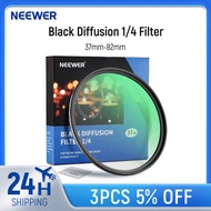 NEEWER Black Diffusion 1/4 Filter Mist Dreamy Cinematic Effect Filter HD Optical Glass สำหรับวิดีโอ