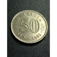 Malaysia Parliament Coin 50 Cents Year 1985 - Semi Keydate