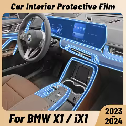 Anti-scratch Car Interior Center Console Media Dashboard Navigation TPU Protector Film For BMW X1 iX