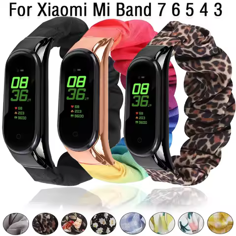 Nylon Elastic Strap for Xiaomi Mi Band 7 6 5 4 3 Breathable Woman Correa Bracelet Xiaomi Mi Band 7 6