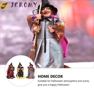 JEROMY Halloween Witch Ornaments, Handmade DIY Broom Witch Figurines, Creative With Broom Witch Witc