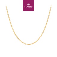 HABIB BEADS PLANET | Oro Italia 916 Yellow and White Gold Necklace GC30771223(250YW)-BI (22K Gold)