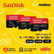 Sandisk 400/512GB/1TB Extreme PRO Micro SD UHS-I Class 10 U3 A2 Memory card