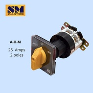 SWISSMEC | Changeover Switch C/W Interlock A-O-M & 1-0-2 25/32/40/63A 2/3/4P