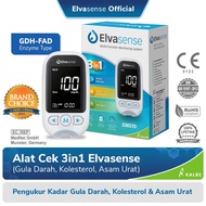 Alat Cek 3in1 Elvasense (Gula Darah, Kolesterol &amp; Asam Urat)