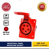 Stop Kontak Industrial 3phase Socket Panel Mounting 5Pin 16A Female