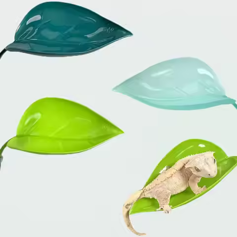 Suction Cup Frog Plant Terrarium Leaf Animal Habitat Leaf Basking Area Resting Terrace Tank Accessor