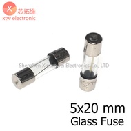 10Pcs/lot 5x20mm Glass Fuse Tube T Slow Break Slow Melt T0.5A 0.5/1/2/3/4/5/6/7/8/10/15/20A 250V