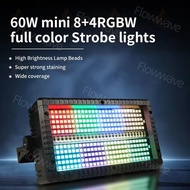 Flowwave ไฟดิสโก้ 288 LED 8+4 RGBW สโตรบ แสงจ้า เอฟเฟกต์กระพริบเร็ว สำหรับปาร์ตี้ ดีเจ ไฟเวที