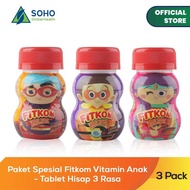Paket Spesial Fitkom Vitamin Anak - Tablet Hisap 3 Rasa