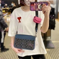COACH HERITAGE CONVERTIBLE CROSSBODY WITH HYBRID IN COLORBLOCK SIGNATURE CANVAS (COACH C8141) 单肩包
