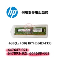 Box Boxed HP 647647-071 664688-001 647893-B21 Memory 4G DDR3-1333