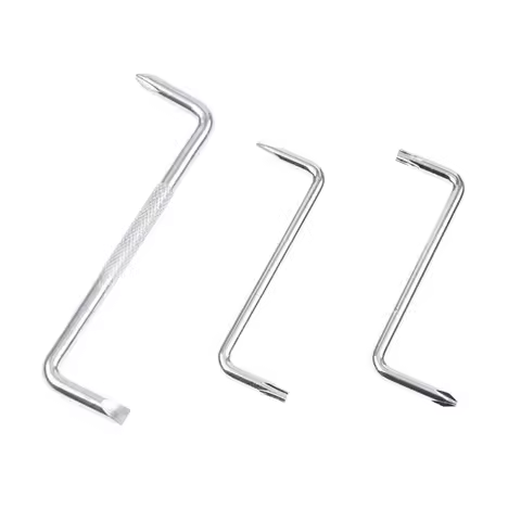 (3 Pieces) Durable Double Head Wrench Set ZType Screwdrivers for Car Mudguards Home Appliance Repair