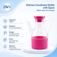 DVX Kitchen Condiment Bottle - Spout Multi-Purpose Plastic Seasoning Dispenser 200mL Squeeze Bottle