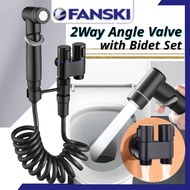 2 Way Dual Control Valve Bidet Stainless Steel Handheld Bidet Sprayer Adjustable Water Pressure Dual