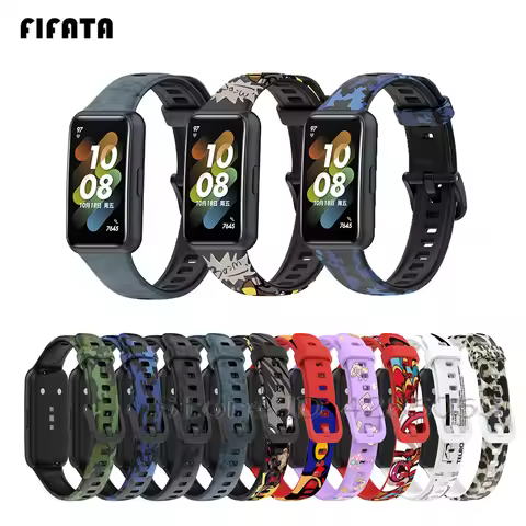 Silicone Watch Band For Huawei band 7 Sport Replacement Wrist Strap for Huawei band7 smart bracelet 