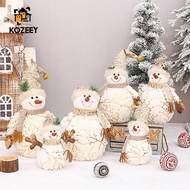 KOZEEY Snowman Doll Christmas Decoration Figure Toy Ornament Mascot with Plush Texture And Handmade 