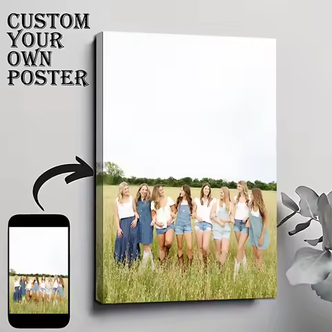 Custom Souvenir Photo Canvas Painting, Personalized Upload Your Precious Moment Image Print, Custom 