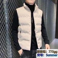 羽絨馬甲男 背心外男 羽絨棉馬甲男士秋冬季韓版潮流開立領背心無袖坎肩保暖男裝外