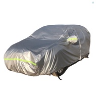 Crmy Car Cover Full Covers with Driver's seat zipper Reflective Strip Sunscreen Protection Dustproof&amp;Waterproof Cover UV Scratch-Resistant for 4X4/SUV Business Car