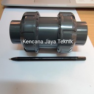 BALL CHECK VALVE UNION PVC 2" INCH / BALL CHECK DOUBLE WATERMUR DN50