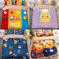 寵物小精靈 床單套裝 床上用品 小火龍 枕頭 床笠 被套 pikachu 比卡超 pokemon 耿鬼 車厘龜 卡比獸 奇異種子 伊貝 車厘龜