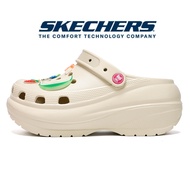 Skechers_MAX CUSHIONING FOAMIES รองเท้าแตะส้นสูงของผู้หญิงในช่วงฤดูร้อนมีความคิดริเริ่มแพลตฟอร์มรองเ