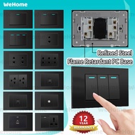 WeHome Switch Outlet Wide Series Universal Socket Home Light Switch Wall 1 2 3 GANG DUPLEX OUTLET