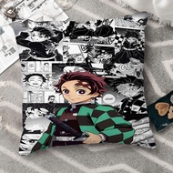 Demon Slayer·Tanjiro Manga Vibe Square Double-Sided Digital Print Pillowcase | Skin-Friendly Texture