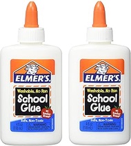 Elmers Washable No-Run School Glue, 4 oz, 1 Bottle (E304) - Pack of 2