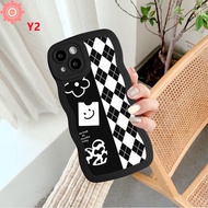 C022 SOFT CASE CUTE WAVE CHESS DIAMOND OPPO A5S A7 A11K A12 A3S A1K A15 A15S A16 A16S A17 A17K A53 A