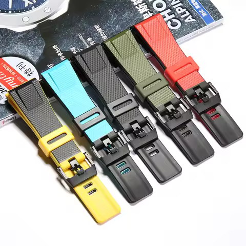 Watchband Accessories Resin Rubber Strap Suitable for Casio GA2000 Prg650 PRW6600 Sports Waterproof