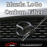Mazda Cx3 CX5 CX8 CX9 CX30 Mazda 2 / 3 / 6 Carbon Fiber Black MAZDA LOGO Front Rear Mazda Logo