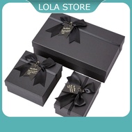 Black rectangular gift box bow-shaped gift box large gift box exquisite packaging box gift box
