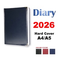 2026 Diary A4 / A5 Notebook / Journal / Daily Management Planner with Hard Cover Soft Cover Leather 