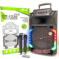 Speaker Portable Wireless DAT DT 1220 ECO Original Bluetooth 12 inch DAT1220 Free 2bh Mic Wireles DT