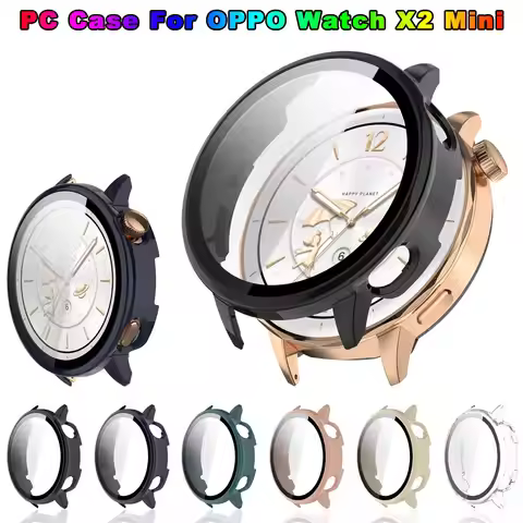 PC Case + Tempered Glass For OPPO Watch X2 Mini Smart Watch All-around Bumper Protective Cover OPPO 