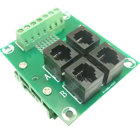 RJ11/RJ12 Breakout Board RJ11 Splitter RJ11/RJ12 Adapter Din Rail Mounting RJ12 Splitter