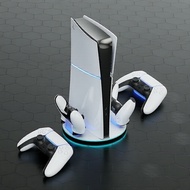 RGB ambient charging station for PS5/PS5 Slim/PS5 Pro, charges 2 PS5 controllers, PS5 gaming accesso